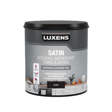Luxens Kitchen & Bathroom Door & Trim Satin Black 1L