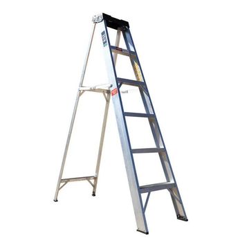 RISE 6 STEP ALUMIN LADDER SS 180CM 150KG