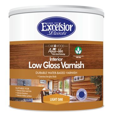 EXCELSIOR AQUA-VAR INTERIOR LOW GLOSS VARNISH LIGHT OAK 5L