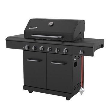 Megamaster apex 6 burner black patio gas braai