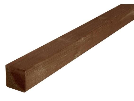 Post Wooden Brown 7 cm X 7 cm X 240 cm