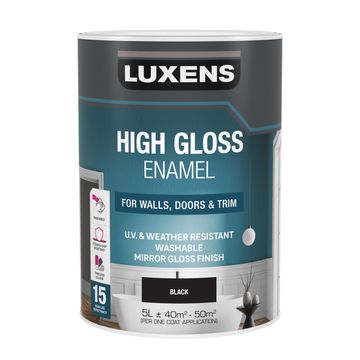 Luxens High Gloss Enamel Black 5L