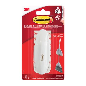 Picture hanging hook sawtooth lrg damage-free hanging 1 hanger, 2 strips command 3M