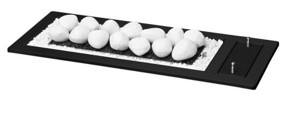 Gas Fireplace Built In Drop In CHAD O CHEF 800 Black Steel 9KW