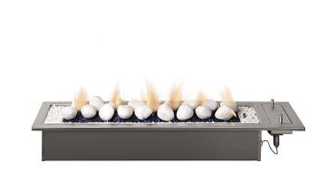 Drop In 1000 CHAD O CHEF Gas Fireplace Silver