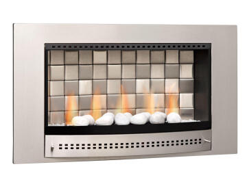Classic Gas Fireplace CHAD O CHEF Tiled Back