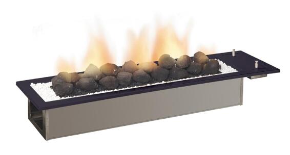 Gas Fireplace Built In Drop In CHAD O CHEF 1000 Black Steel 10.6KW