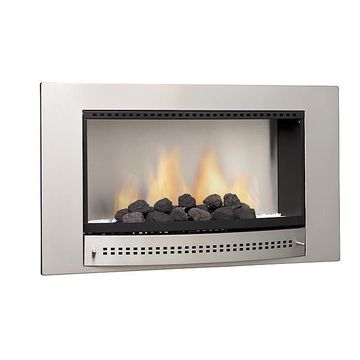 Gas Fireplace Built-In CHAD O CHEF Classic Stainless Steel 9KW