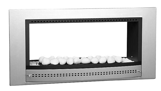 Gas Fireplace Built-In CHAD O CHEF 1000 Double Side Stainless Steel 10.6KW