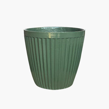 Barcelona plant pot medium olive green lightweight