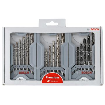 BOSCH WOOD/METAL/CONCRETE DRILLING SET 21 PCS