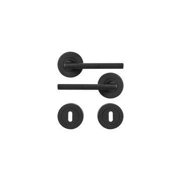 Door handle rose lee matte black