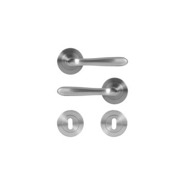 Door handle rose spirit nickel brs/gloss