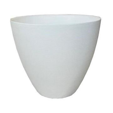 PLASTIC WILLOW POT LARGE WHITE LIGHT WEIGHT