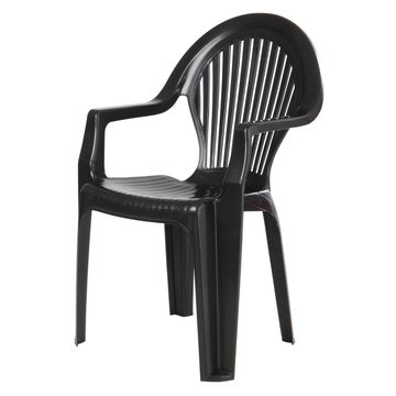 Gold Sun Midback Patio Chair Orion Ebony W47cmxD58cmxH85cm