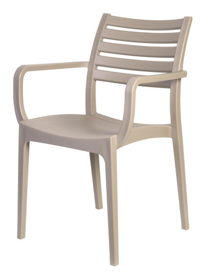 Gold Sun Sienna Patio Armchair Slatted Back Stone W47cmxD58cmxH85cm
