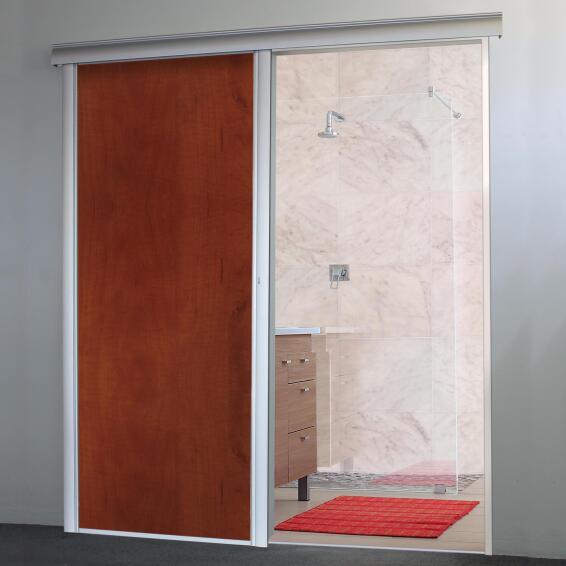 Interior Sliding Door kit with sliding mechanism MDF Cherry Royale