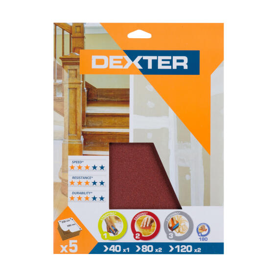 Sheet 1xG40 2xG80 2xG120 DEXTER 230x280mm