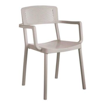 Santorini Mesh Back Arm Chair Ivory 