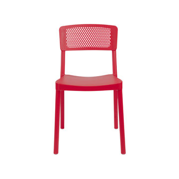 Santorini Mesh Back Side Chair Red