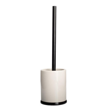 Toilet brush holder black and white