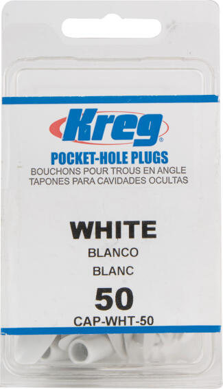 White Plastic Plugs 50 pieces KREG