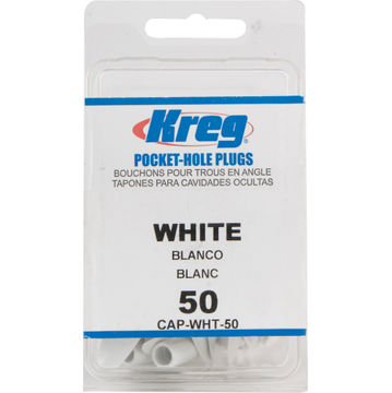 White Plastic Plugs 50 pieces KREG