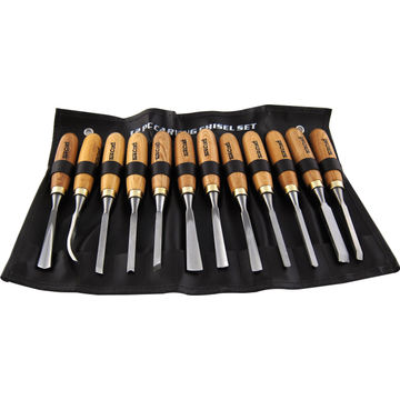 Set of 12 Chisels for Wood Carving In Leath TORK CRAFT