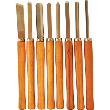 Set of 8 Chisels for Wood Turning Wood
