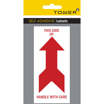 This side up / handle with care self adhesive labels tower