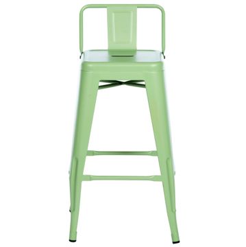 Chair Soho Green Stool 66 cm High With Backrest