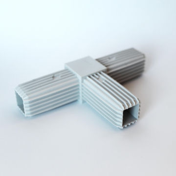 3-Way t-connect square tube connection pvc 23.8x23.8mm arcansas