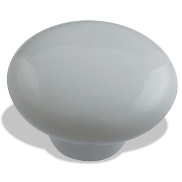 Knob plastic white 25mm