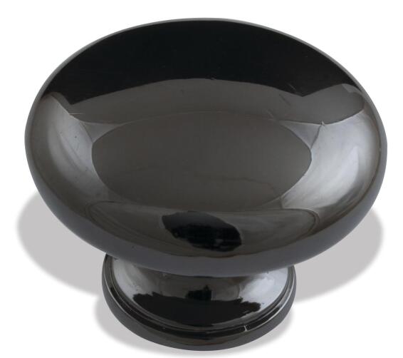 Knob Pearl Drop Black Nickel
