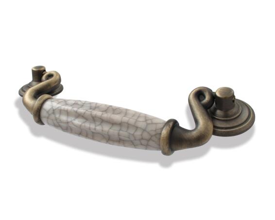 Handle Victorian Drop 96Mm Antique Brass