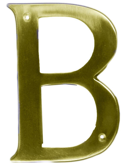 Letter B brass sign eurobrass 75mm