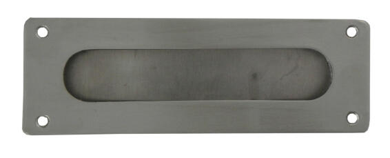 Door pull flush rectangular stainless steel 180x60mm euro brass