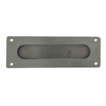 Door pull flush rectangular stainless steel 180x60mm euro brass