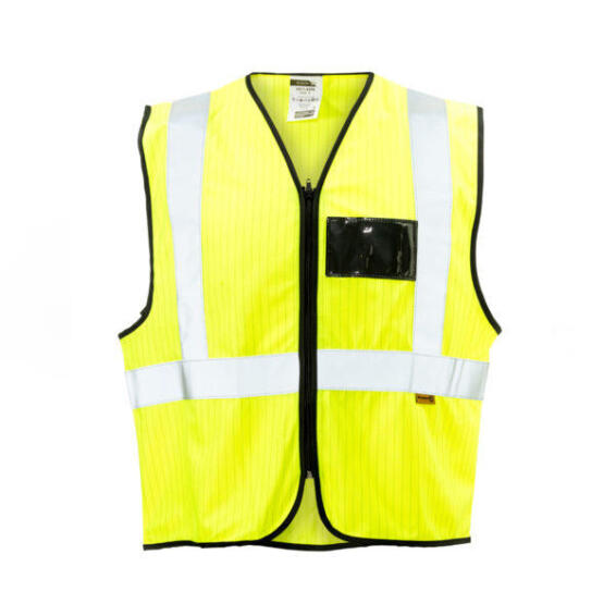 Safety Reflective Vest Dromex Zip Id Pouch Lime Size Medium