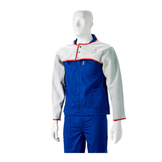 Welders Yoke Leather W/Red Piping Xlarge