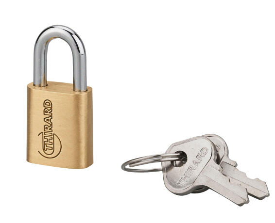 Padlock brass body steel shackle 20mm thirard