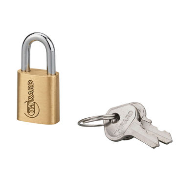 Padlock brass body steel shackle 20mm thirard