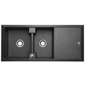 Sink Gr+Resi Contour 2B1D Blck 117X51.5