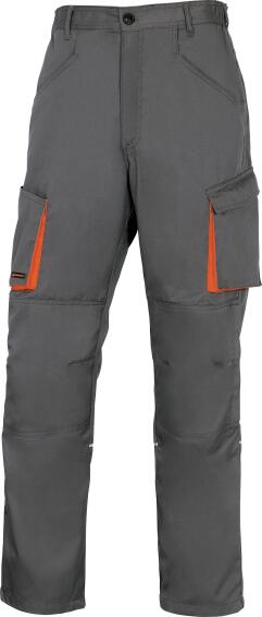 Work Pants Deltaplus Polycotton Navy & Orange Size Large