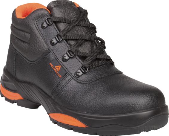 SAFETY BOOTS LEATHER BLACK-ORANGE 42