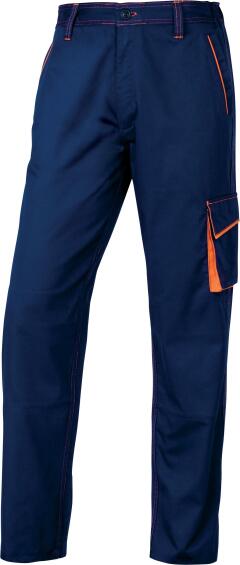 Work Pants Deltaplus Polycotton Navy & Orange Size 3Xlarge