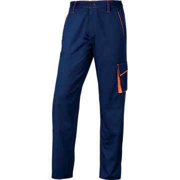 Work Pants Deltaplus Polycotton Navy & Orange Size 3Xlarge