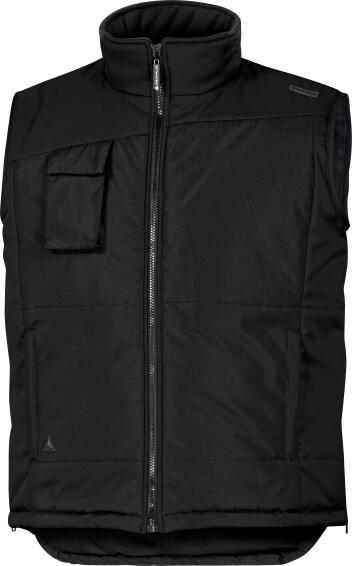 Work Vest Deltaplus Body Warmer Waterproof Black Size Small