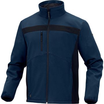 Work Jacket Deltaplus Softshell Navy & Black Size Large