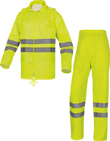 Safety Rainsuit Deltaplus Polyester & Pvc Yellow Size 3Xlarge